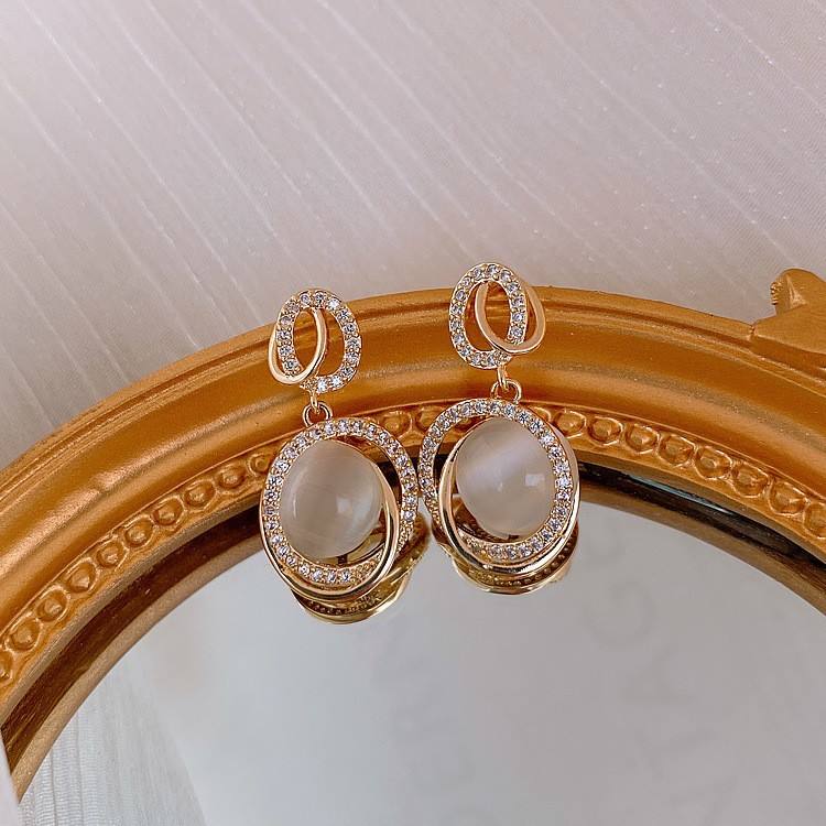 Korean Luxe Halo Drop Earrings