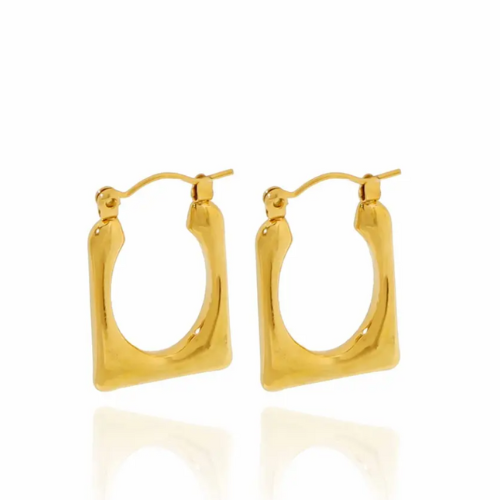 Beautiful Korean Real 18k gold plated huiggies hoop earings