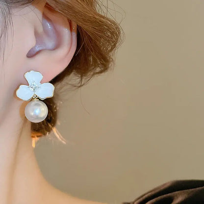 Three Leaf Flower Earrings