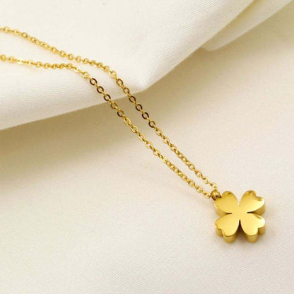 Gold Clover Pendant Necklace