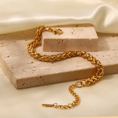 Gold Double Link Chain Bracelet