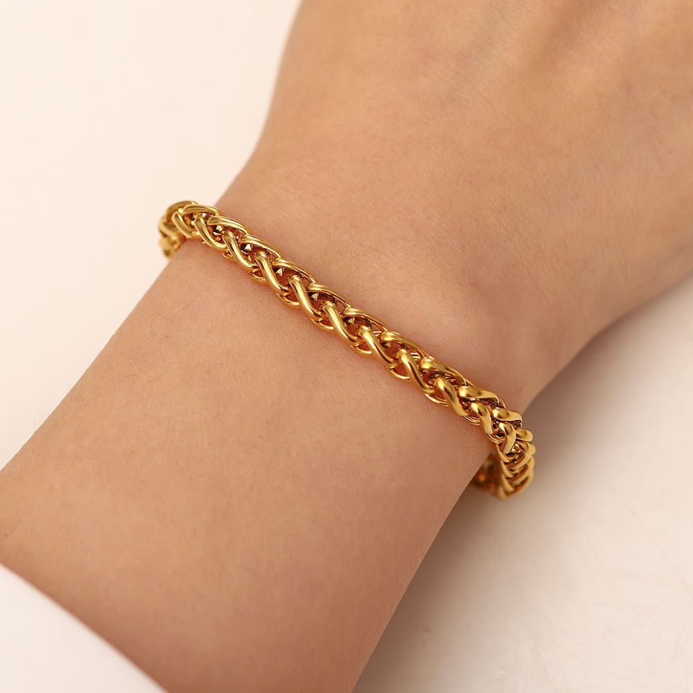 Gold Double Link Chain Bracelet