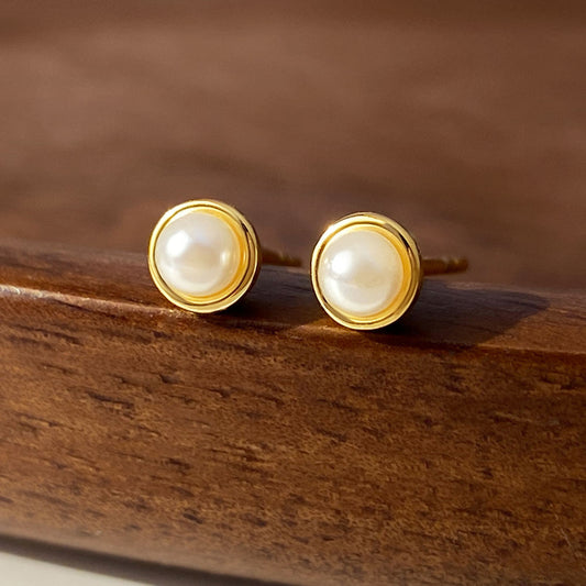 Classic Pearl Stud Earrings
