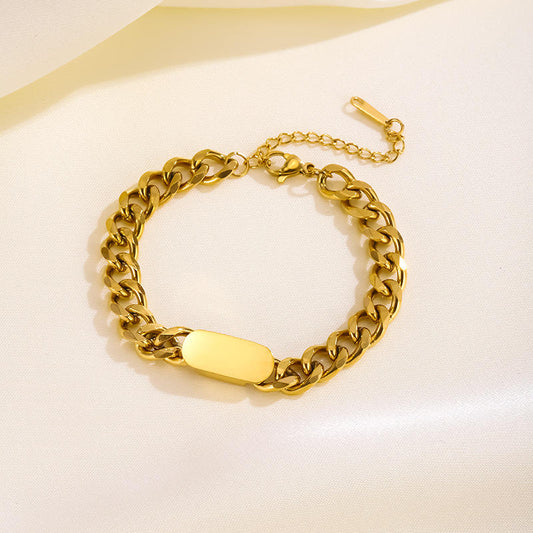 Bold Cuban Link ID Bracelet