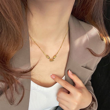 Cute Fish Charm Gold Necklace
