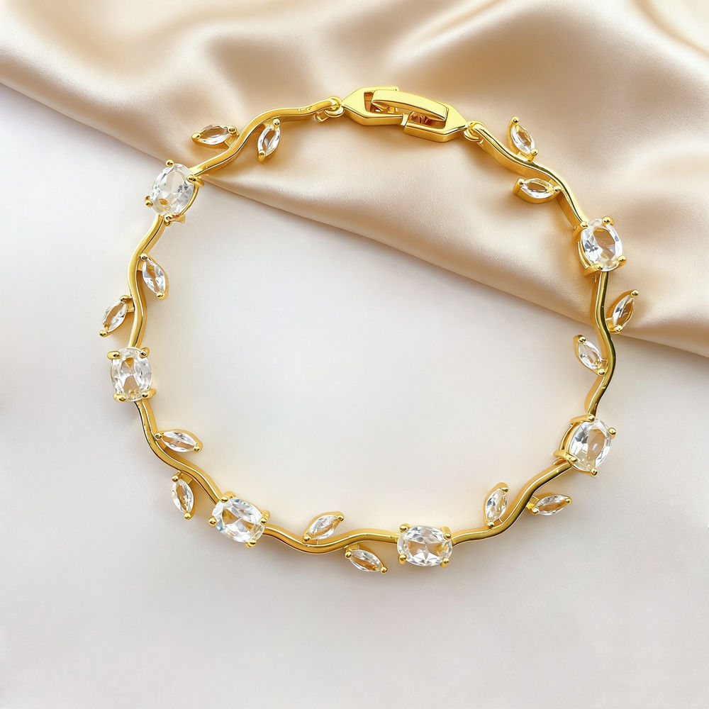 White Crystal Tulip Bracelet