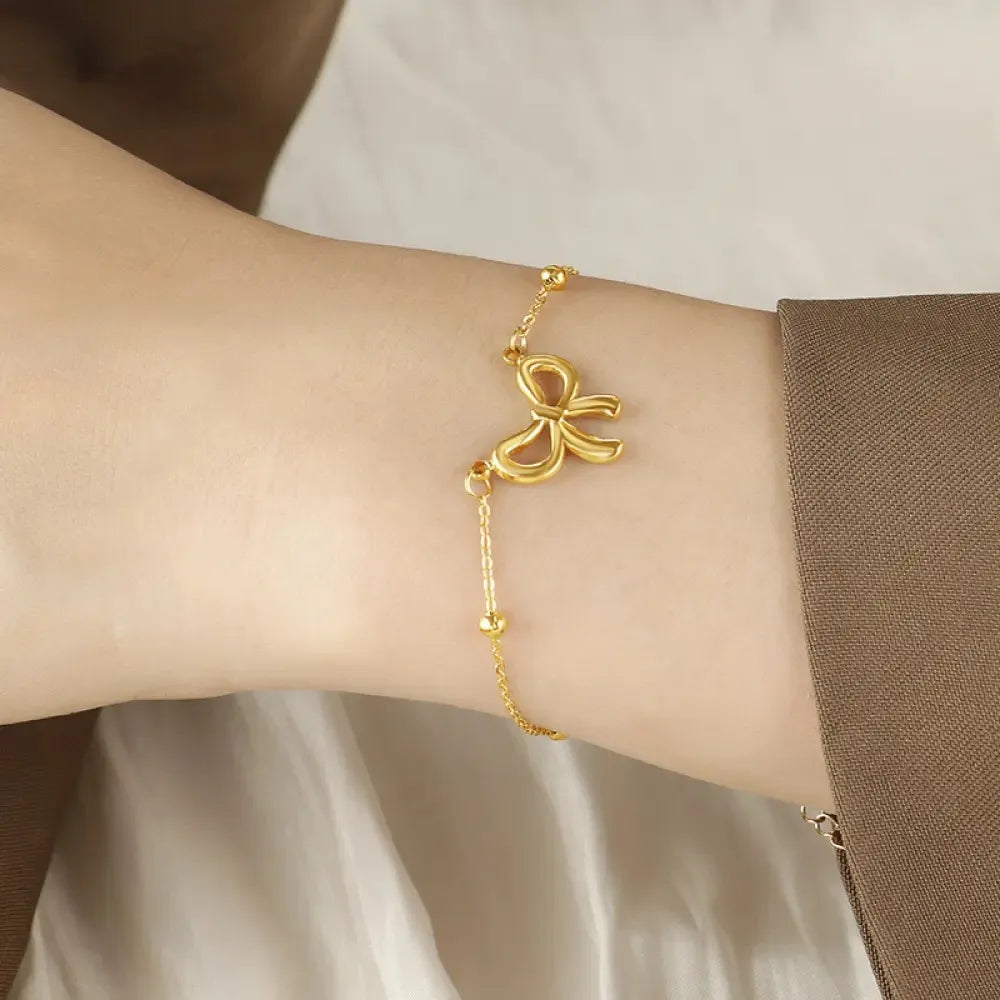 Bow Beads Chain Bracelet - BlingVows - Best Imitation & Anti Tarnish Jewelry Wholesaler