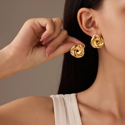 Braided Stud Earrings - BlingVows - Best Imitation & Anti Tarnish Jewelry Wholesaler