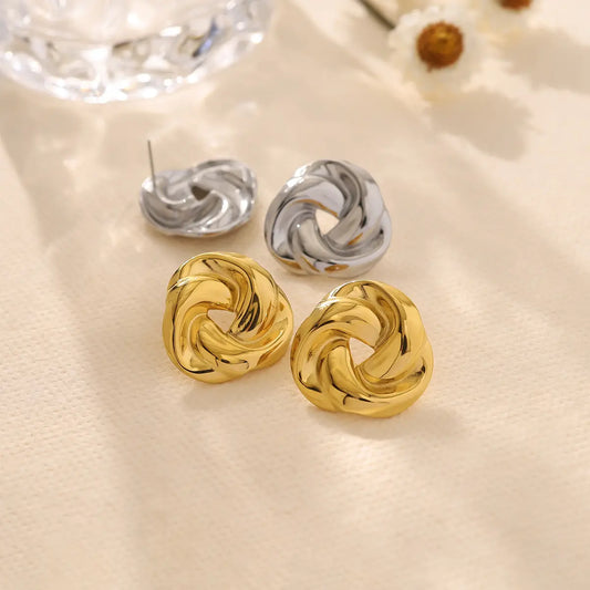 Braided Stud Earrings - BlingVows - Best Imitation & Anti Tarnish Jewelry Wholesaler