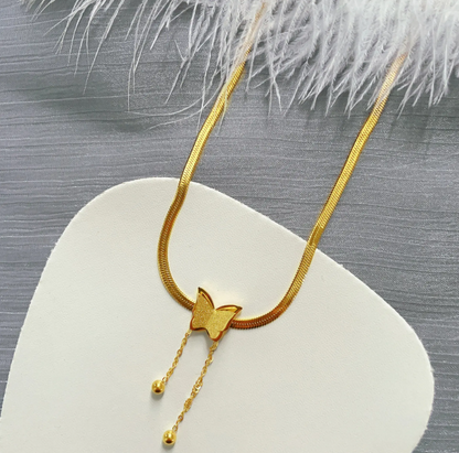 Butterfly Snake Chain Necklace - BlingVows - Best Imitation & Anti Tarnish Jewelry Wholesaler