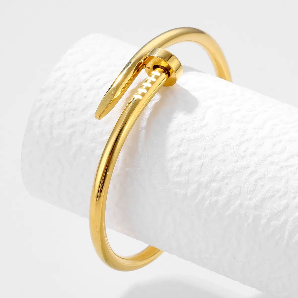 Classic Nail Anti Tarnish 18K Gold Plated Bracelet - BlingVows - Best Imitation & Anti Tarnish Jewelry Wholesaler