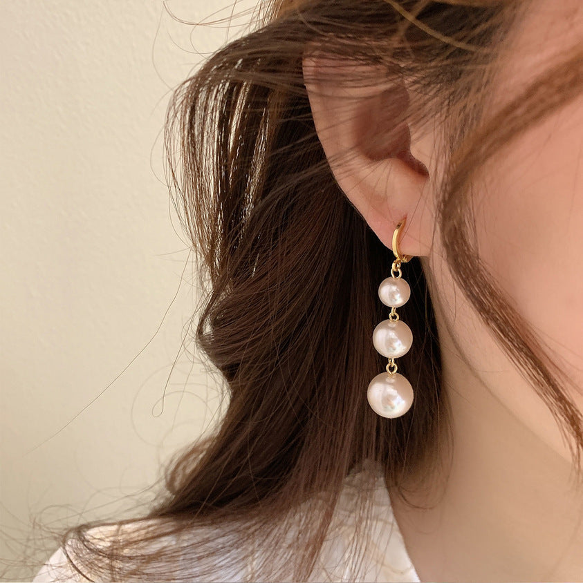 Classic Pearl Cascade Drop Earrings - BlingVows - Best Imitation & Anti Tarnish Jewelry Wholesaler