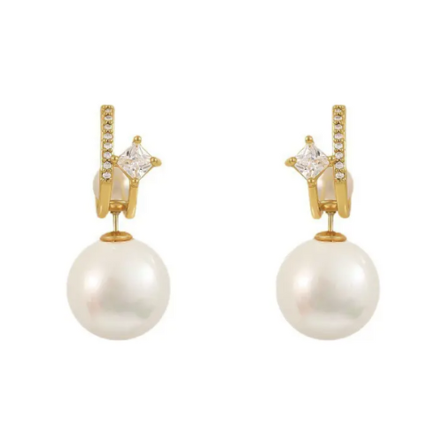 Colorful Gold bohemian pearl earrings - BlingVows - Best Imitation & Anti Tarnish Jewelry Wholesaler