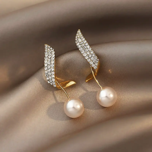 Diamond Pearl Earring - BlingVows - Best Imitation & Anti Tarnish Jewelry Wholesaler