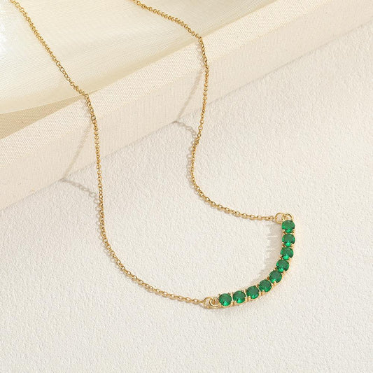 Emerald Curve Mangalsutra Pendant Necklace