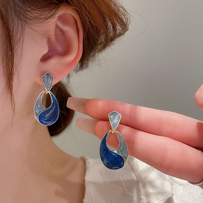 Enamel Waterdrop Earrings - BlingVows - Best Imitation & Anti Tarnish Jewelry Wholesaler
