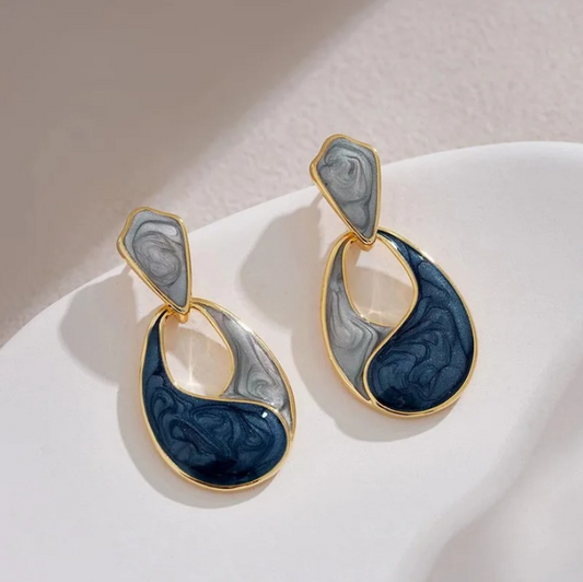 Enamel Waterdrop Earrings - BlingVows - Best Imitation & Anti Tarnish Jewelry Wholesaler