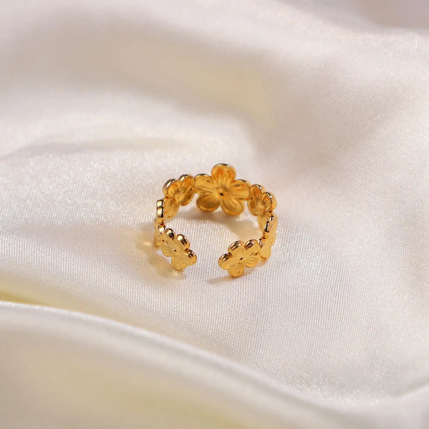 Flower Adjustable Opening Rings - BlingVows - Best Imitation & Anti Tarnish Jewelry Wholesaler