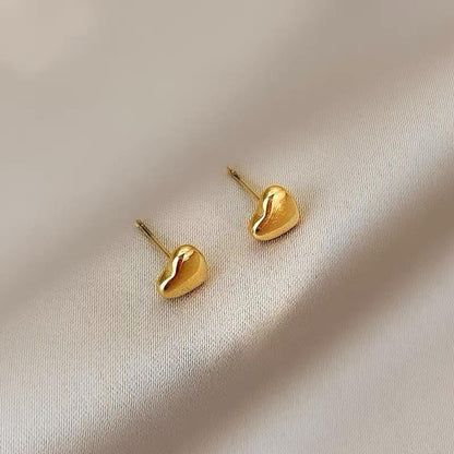 Golden Heart Glow Studs