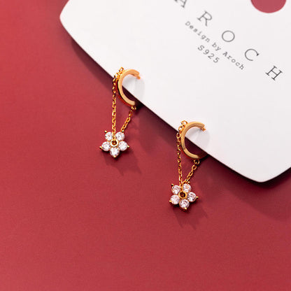 Dainty Floral Drop Earrings