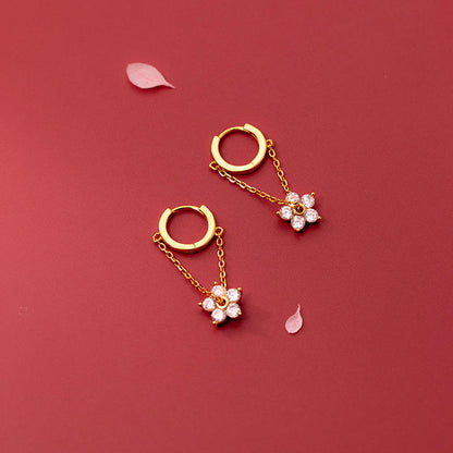 Dainty Floral Drop Earrings