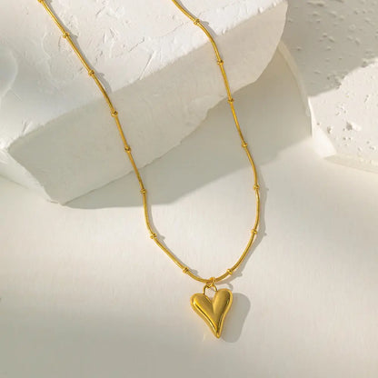 Heart Beads Chain Necklace - BlingVows - Best Imitation & Anti Tarnish Jewelry Wholesaler