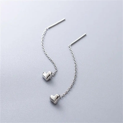 Heart Charm Threader Earring - BlingVows - Best Imitation & Anti Tarnish Jewelry Wholesaler