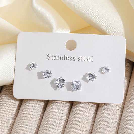Crystal Prism Stud Set
