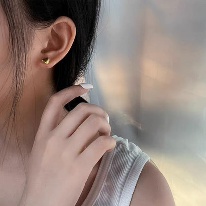 Golden Heart Glow Studs