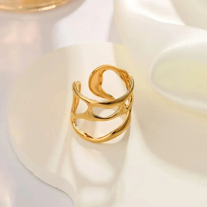 Irregular Liquid Design Rings - BlingVows - Best Imitation & Anti Tarnish Jewelry Wholesaler