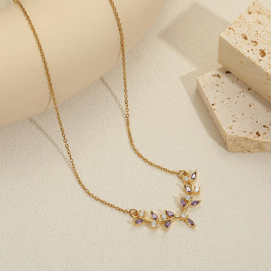 Lavender Vine Mangalsutra Pendant Necklace