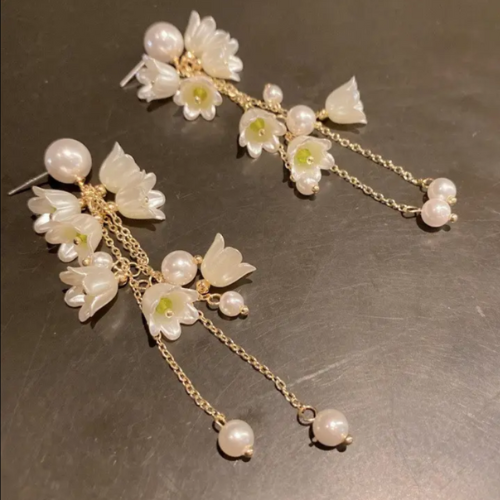 Long Flower Tassel Jewelry Earring - BlingVows - Best Imitation & Anti Tarnish Jewelry Wholesaler