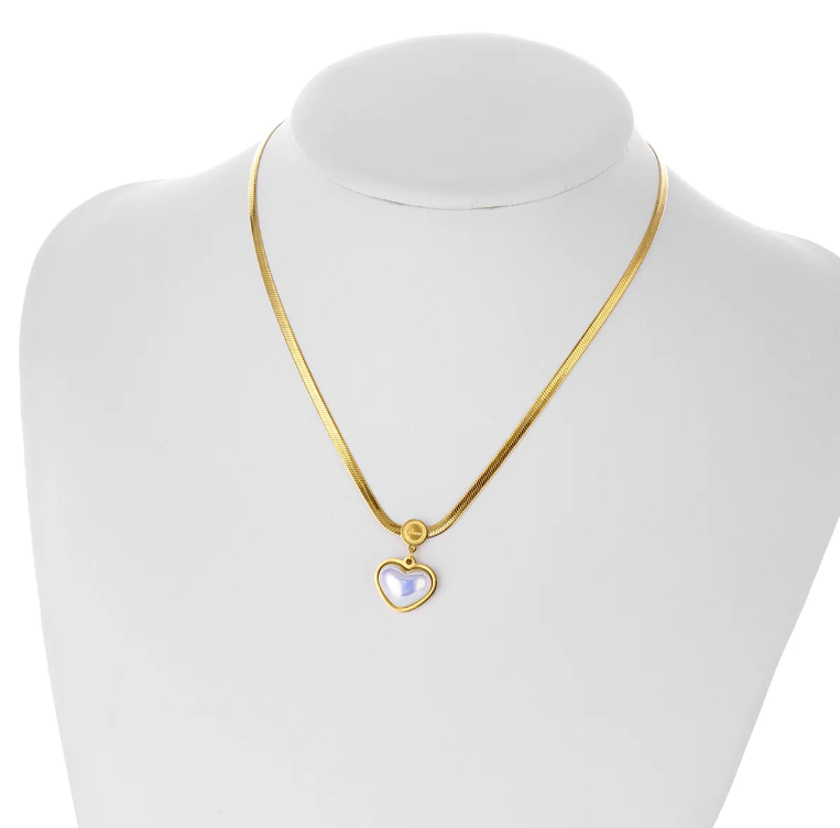 Love Heart Shaped Pearl Pendant Necklace - BlingVows - Best Imitation & Anti Tarnish Jewelry Wholesaler