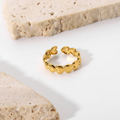 Patchwork Heart Open Ring - BlingVows - Best Imitation & Anti Tarnish Jewelry Wholesaler