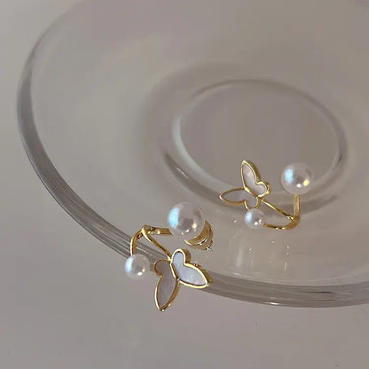 Pretty Enamelled Butterfly Studs - BlingVows - Best Imitation & Anti Tarnish Jewelry Wholesaler