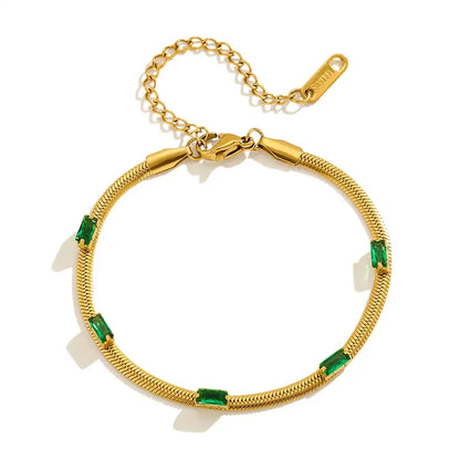 Retro Cubic Zircon Snake Chain Bracelet - BlingVows - Best Imitation & Anti Tarnish Jewelry Wholesaler