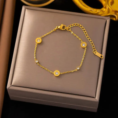 Roman Numbers Diamond Studded Bracelet - BlingVows - Best Imitation & Anti Tarnish Jewelry Wholesaler