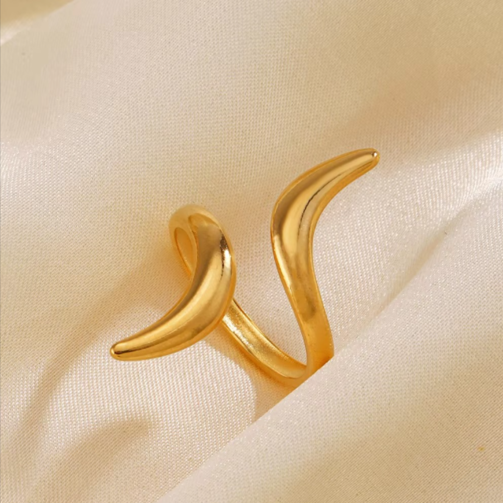 Serpentine Line Ripple Ring - BlingVows - Best Imitation & Anti Tarnish Jewelry Wholesaler