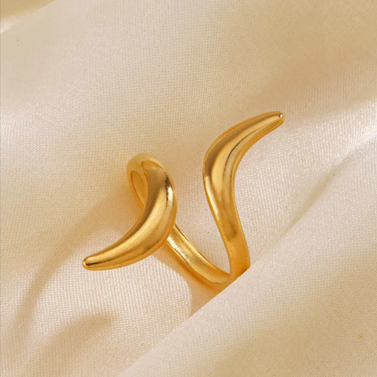 Serpentine Line Ripple Ring - BlingVows - Best Imitation & Anti Tarnish Jewelry Wholesaler