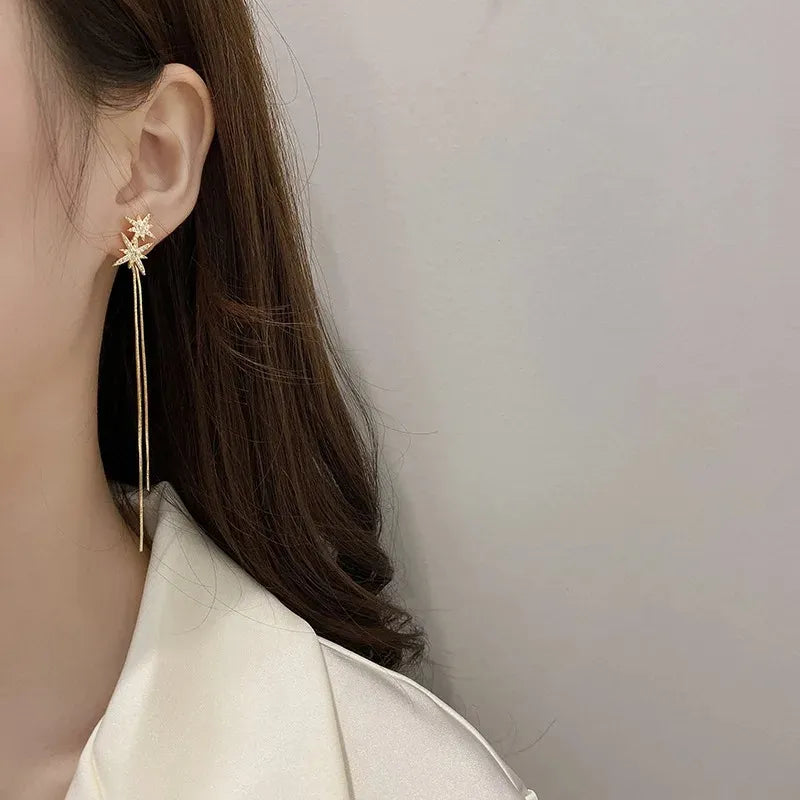 Star & Tassel Earrings - BlingVows - Best Imitation & Anti Tarnish Jewelry Wholesaler