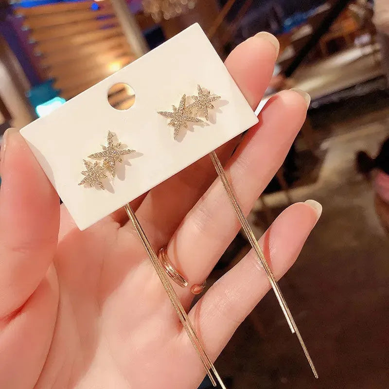 Star & Tassel Earrings - BlingVows - Best Imitation & Anti Tarnish Jewelry Wholesaler