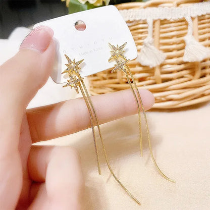 Star & Tassel Earrings - BlingVows - Best Imitation & Anti Tarnish Jewelry Wholesaler