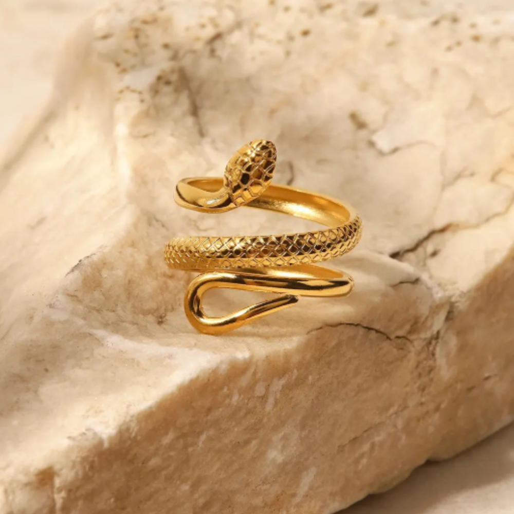 Textured Snake Ring - BlingVows - Best Imitation & Anti Tarnish Jewelry Wholesaler