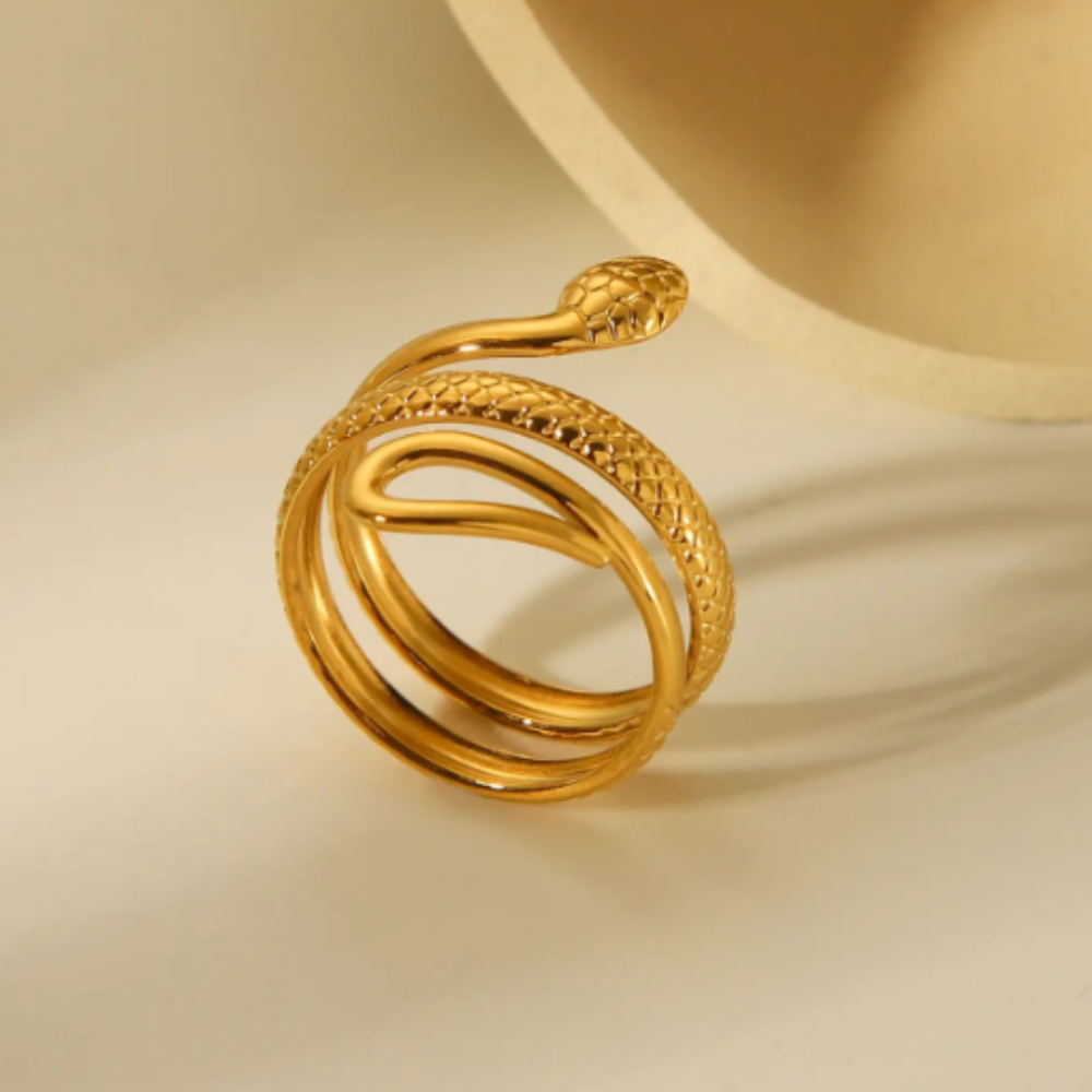 Textured Snake Ring - BlingVows - Best Imitation & Anti Tarnish Jewelry Wholesaler
