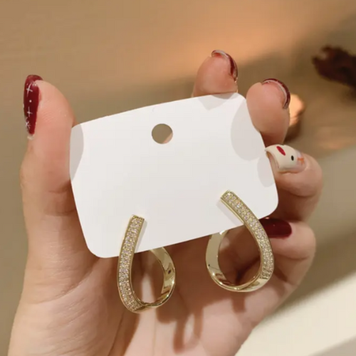 Trendy Geometric Diamond Earrings - BlingVows - Best Imitation & Anti Tarnish Jewelry Wholesaler