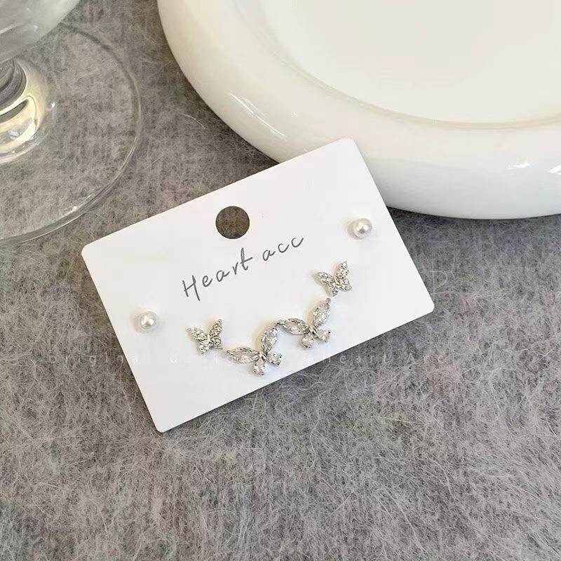 Butterfly Crysta Earrings Set