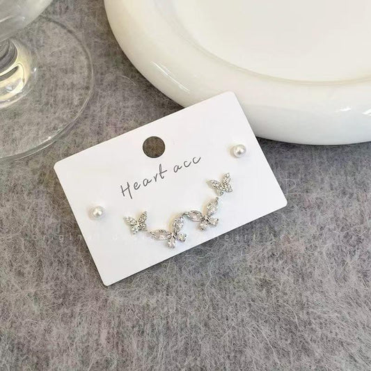 Butterfly Crysta Earrings Set