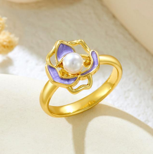 Floral Pearl Statement Ring