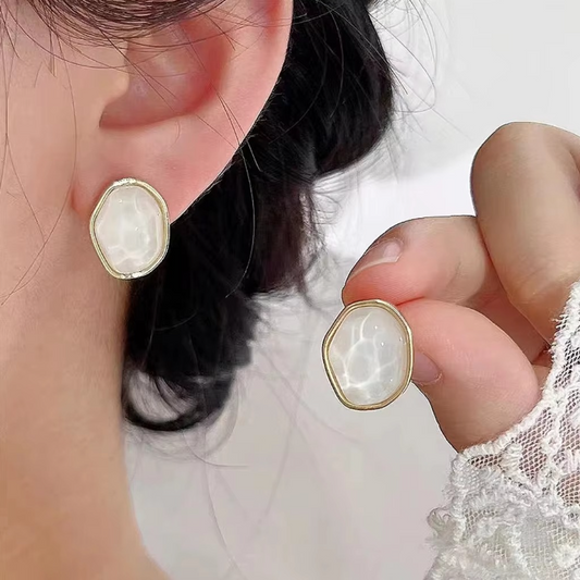 Water Ripple Effect Stud Earrings - BlingVows - Best Imitation & Anti Tarnish Jewelry Wholesaler