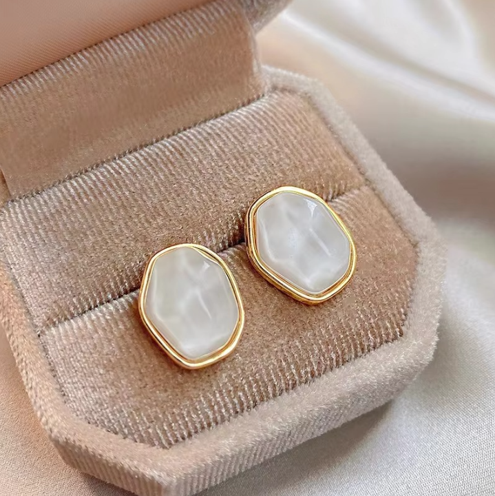 Water Ripple Effect Stud Earrings - BlingVows - Best Imitation & Anti Tarnish Jewelry Wholesaler